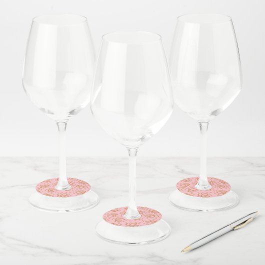 Gold Glitter Confetti Wijnglaslabel (Set)