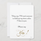 Gold Glitter, Confetti, wil je mijn bruidsmeisje z Kaart (Achterkant)