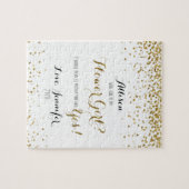 Gold Glitter Confetti Wordt jij mijn Bloemenmeisje Legpuzzel (Horizontaal)