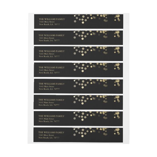 Gold Glitter Confetti Wrap Label (Vel)
