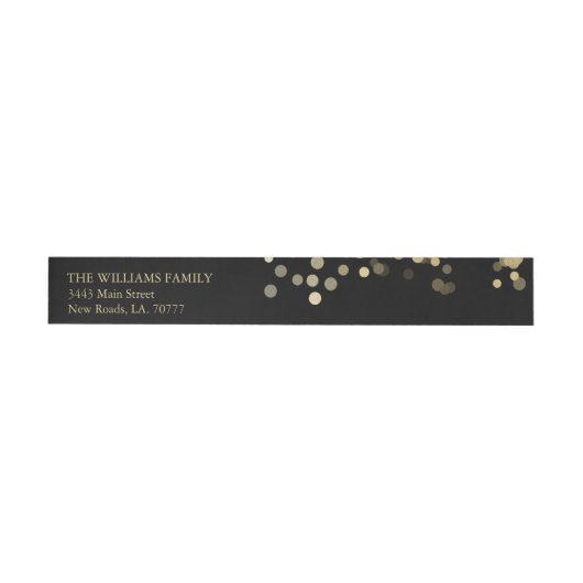 Gold Glitter Confetti Wrap Label (Individueel)
