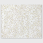 Gold Glitter Confetti Wrapping Paper Cadeaupapier (Vlak)