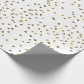 Gold Glitter Confetti Wrapping Paper Cadeaupapier (Hoek)