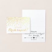 Gold Glitter Confetti Zal je mijn Bridesmaid zijn? Folie Kaarten (Display)