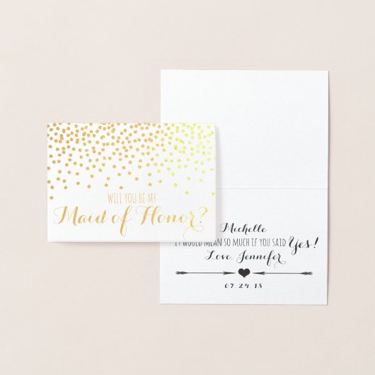 Gold Glitter Confetti... zal je mijn eerbetoon zij Folie Kaarten (Display)