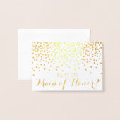 Gold Glitter Confetti... zal je mijn eerbetoon zij Folie Kaarten (Voorkant met envelop)