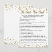 Gold Glitter Confetti zei hij dat ze douchespel ze Briefkaart (Voorkant / Achterkant)