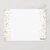 Gold Glitter Confetti zei hij dat ze douchespel ze Briefkaart (Achterkant)