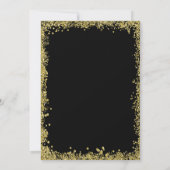 Gold Glitter Confetti | Zoet 16 Zestien verjaardag Kaart (Achterkant)
