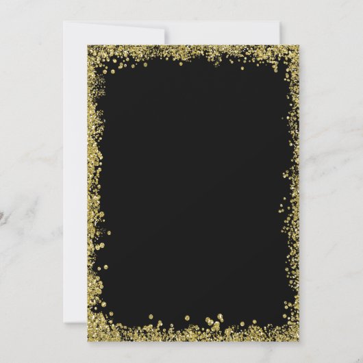 Gold Glitter Confetti | Zoet 16 Zestien verjaardag Kaart (Achterkant)