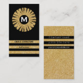 Gold Glitter Contemited Visitekaartje (Voorkant / Achterkant)