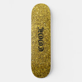 Gold Glitter Cool Skateboard Deck (Voorkant)