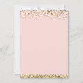 Gold Glitter Cross Script First Heilige Communie Kaart (Achterkant)