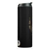 *~* Gold Glitter Crown Chakra Totem BLACK Thermosbeker (Gedraaid links)