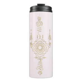 *~* Gold Glitter Crown Chakra Totem Blush Pink Thermosbeker