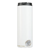 *~* Gold Glitter Crown Chakra Totem White Thermosbeker (Achterkant)