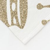 Gold Glitter Crown Fleece Deken (Hoek)