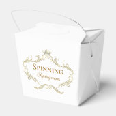 Gold Glitter Crown Lijst White Background Bedankdoosjes (Achterkant)