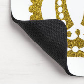 Gold Glitter Crown Muismat (Hoek)
