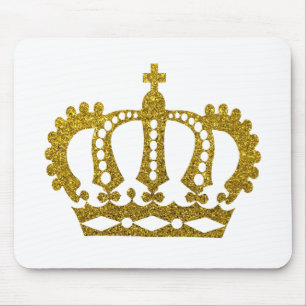 Gold Glitter Crown Muismat