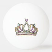 Gold  Glitter Crown Pingpongbal (Voorkant)