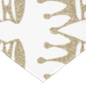 Gold Glitter Crown Tafelkleed (Gekanteld)