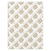Gold Glitter Crown Tafelkleed (Voorkant)