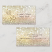 Gold Glitter Cupcake Piping Bag Bakery Visitekaartje (Voorkant / Achterkant)