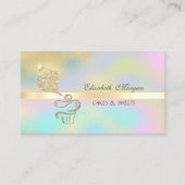 Gold Glitter Cupcake Piping Bag Colorful Visitekaartje (Voorkant)