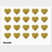 Gold Glitter Custom Blank Hart Sticker (Vel)