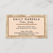 Gold Glitter Custom Jewelry Visitekaartje (Achterkant)