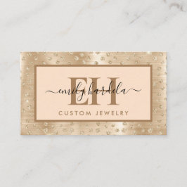 Gold Glitter Custom Jewelry Visitekaartje