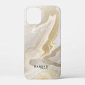 Gold Glitter Custom Name Hoesje-Mate iPhone Case (Achterkant)