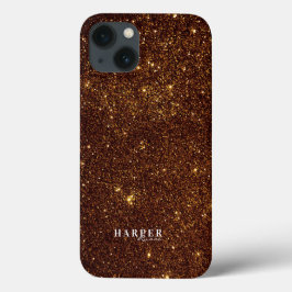 Gold Glitter Custom Name Hoesje-Mate iPhone Case