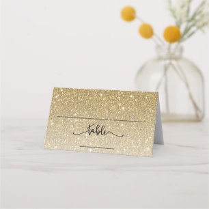Gold Glitter Custom Place Card Plaatskaartje