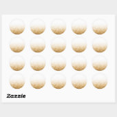 Gold Glitter Custom Trendy Ronde Sticker (Vel)