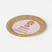 Gold Glitter Cute Little Princess Aqiqah Papieren Bordje (Gekanteld)