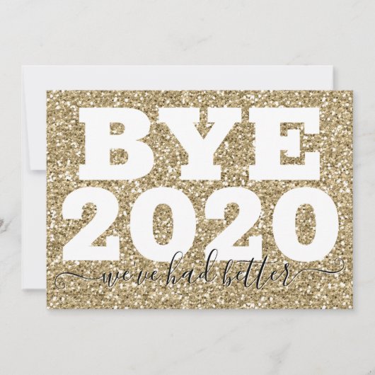 Gold Glitter Dag 2020 We hebben beter nieuwjaar ge Kaart (Voorkant)