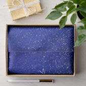 Gold Glitter Dank u kobalt Blue Spark Tissuepapier (Geschenk)