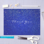 Gold Glitter Dank u kobalt Blue Spark Tissuepapier (Craft)