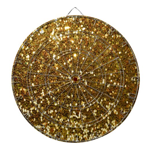 Gold Glitter Dartbord (Voorkant)
