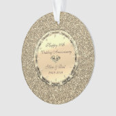 Gold Glitter Diamonds 50th Wedding Jubileum Ornament (voorkant)