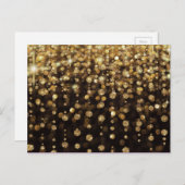 Gold Glitter Diamonds Briefkaart (Voorkant / Achterkant)