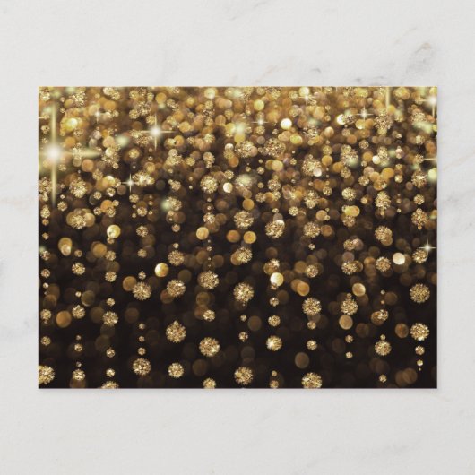 Gold Glitter Diamonds Briefkaart (Voorkant)
