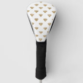 Gold Glitter Diamonds Golfheadcover (Voorkant)