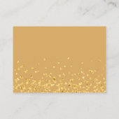 Gold Glitter Diaper Raffle Luxe Heart Script Informatiekaartje (Achterkant)