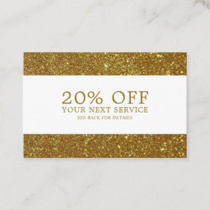 Gold Glitter - Discount Voucher Kortingskaartje