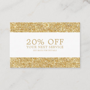 Gold Glitter - Discount Voucher Kortingskaartje