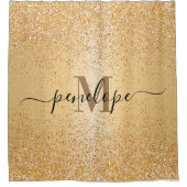 Gold Glitter Douchegordijn (Voorkant)