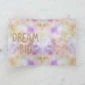 Gold Glitter Dream Big Unicorn - Aangepast Kaart (Binnen)